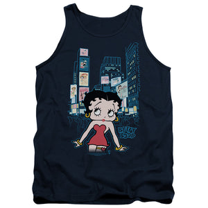 AN OFFCIALLY LICENSED BETTY BOOP SQUARE ADULT UNISEX TANK TOP NAVY