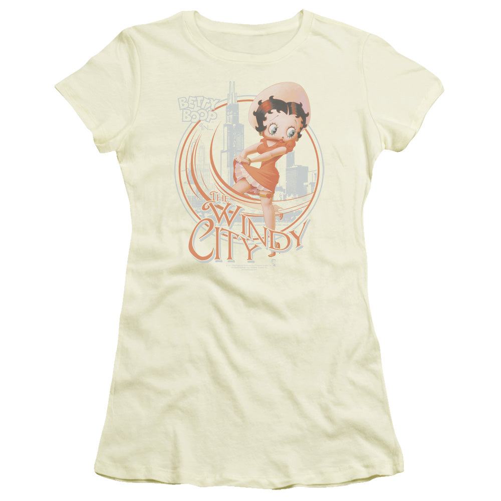 Betty Boop The Windy City Licensed Women's T-Shirt Juniors LG