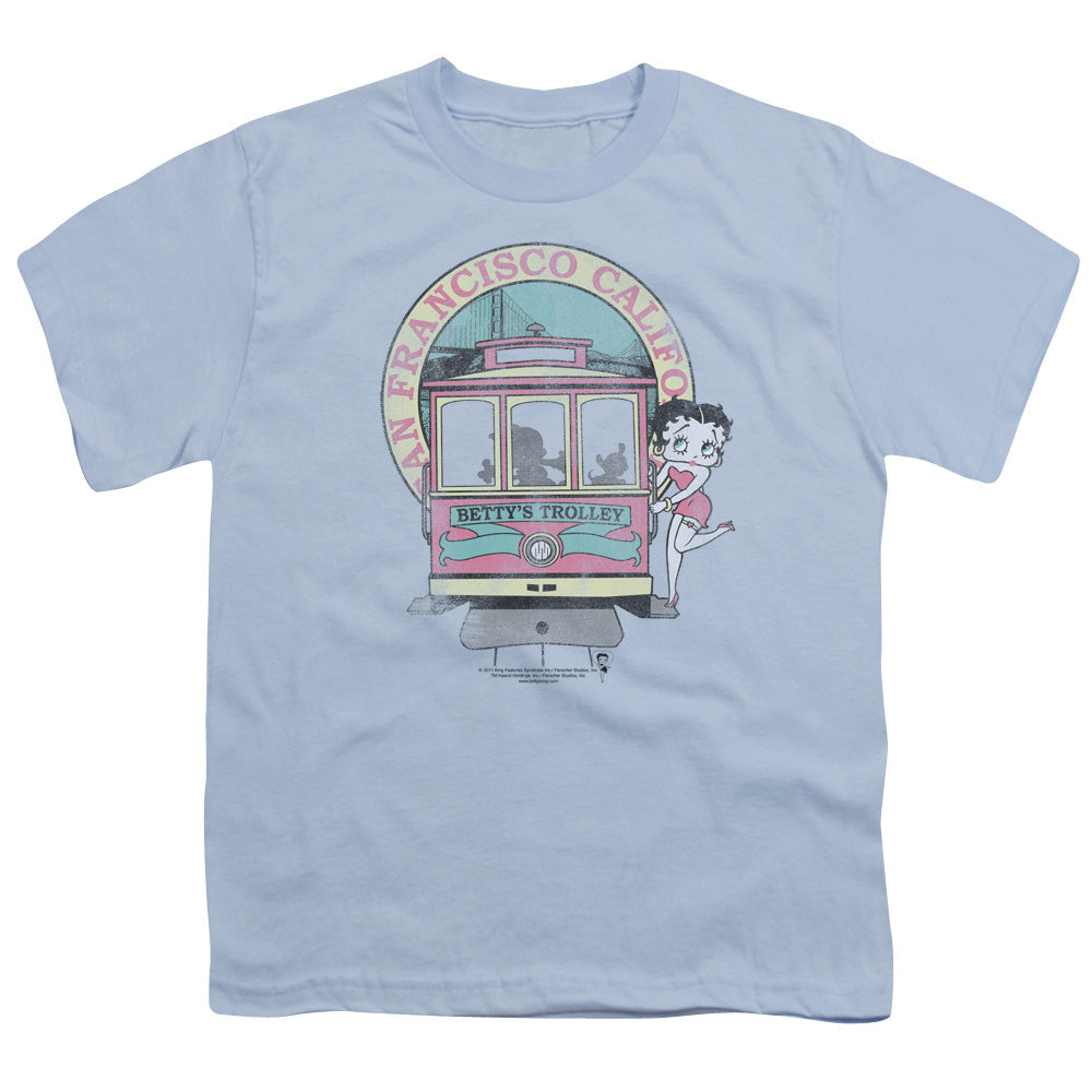 Betty Boop Bettys Trolley Licensed Kid's T-Shirt (Ages 4-7) XS-XL