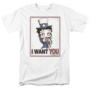 AN OFFCIALLY LICENSED BETTY BOOP AUNTIE BOOP MEN'S REGULAR FIT T-SHIRT WHITE