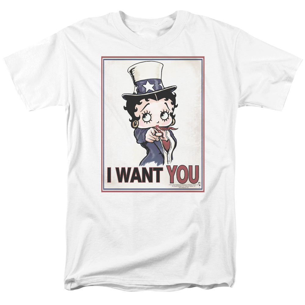 AN OFFCIALLY LICENSED BETTY BOOP AUNTIE BOOP MEN'S REGULAR FIT T-SHIRT WHITE