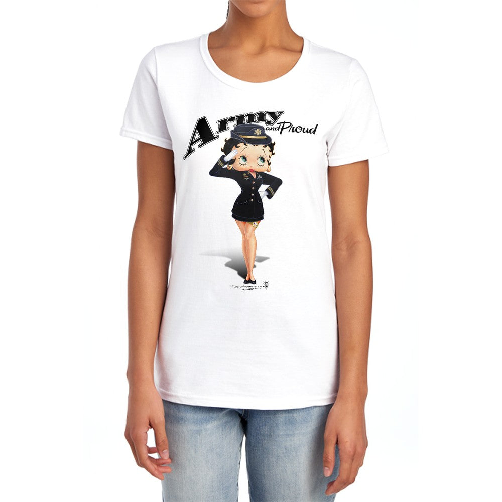 Betty Boop Army Boop Licensed Women's T-Shirt Regular Fit SM-XL