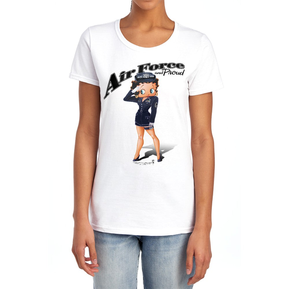 Betty Boop Air Force Boop Licensed Women's T-Shirt Regular Fit SM-XL