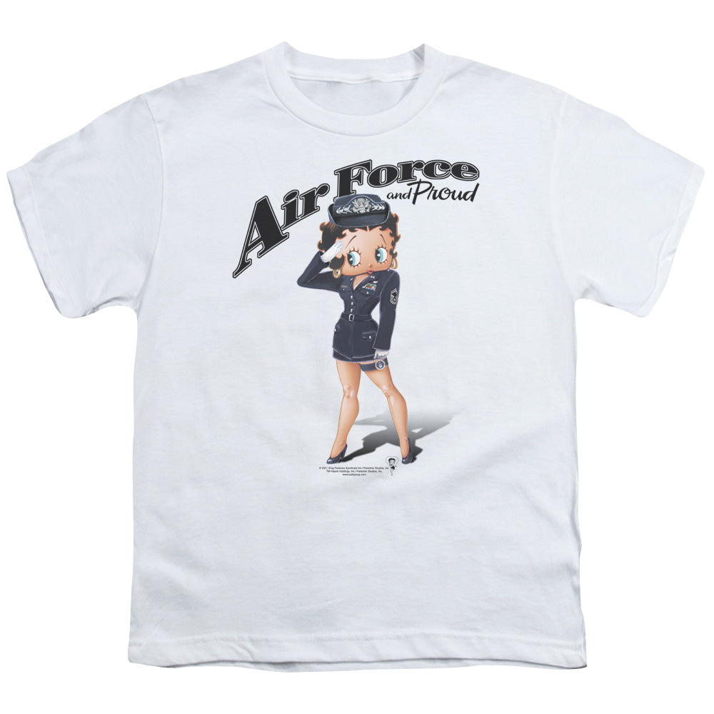 Betty Boop Air Force Boop Licensed Kid's T-Shirt (Ages 4-7) XS-XL