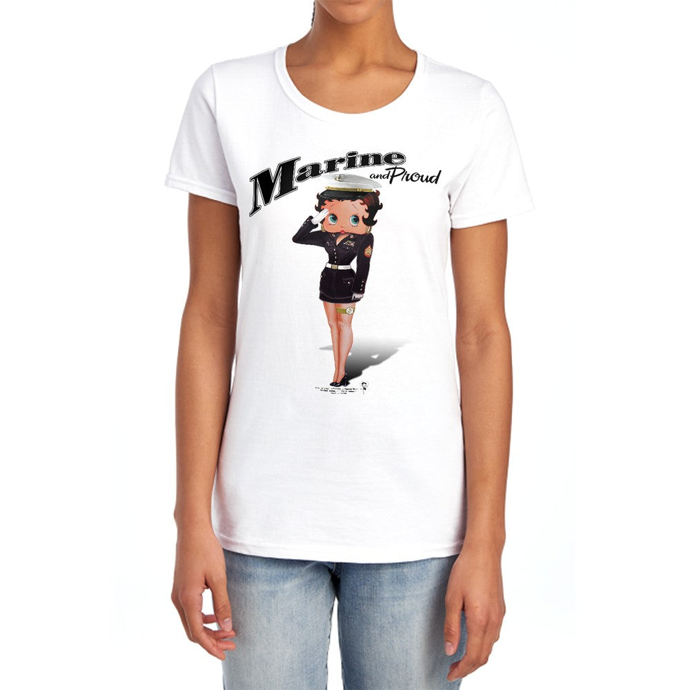 Betty Boop Marine Boop Licensed Women's T-Shirt Regular Fit SM-2X