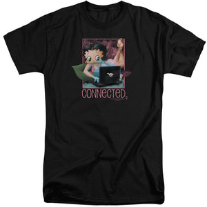 AN OFFCIALLY LICENSED BETTY BOOP CONNECTED MEN'S TALL FIT T-SHIRT BLACK