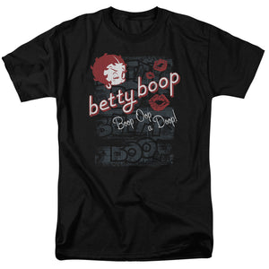 AN OFFCIALLY LICENSED BETTY BOOP BOOP OOP MEN'S REGULAR FIT T-SHIRT BLACK