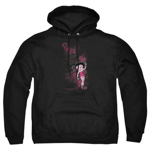AN OFFCIALLY LICENSED BETTY BOOP CUTIE ADULT UNISEX PULLOVER HOODIE BLACK
