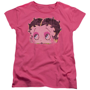 AN OFFCIALLY LICENSED BETTY BOOP POP ART BOOP WOMEN'S REGULAR FIT T-SHIRT HOT PINK