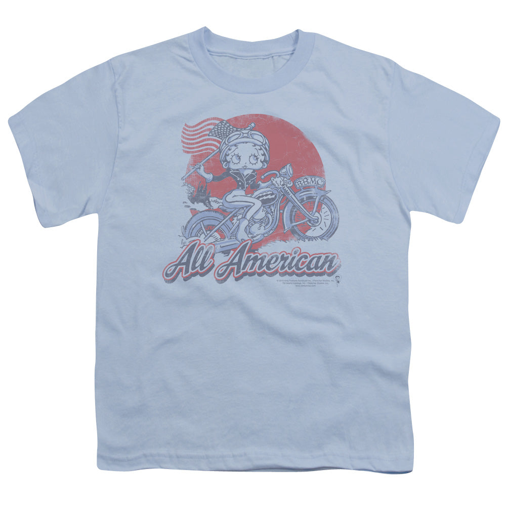 Betty Boop All American Biker Licensed Kid's T-Shirt (Ages 4-7) SM-LG