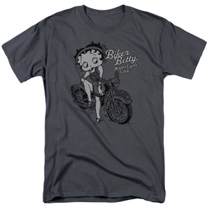 AN OFFCIALLY LICENSED BETTY BOOP BBMC MEN'S REGULAR FIT T-SHIRT CHARCOAL