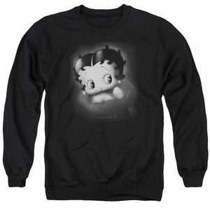 AN OFFCIALLY LICENSED BETTY BOOP VINTAGE STAR ADULT UNISEX CREWNECK SWEATSHIRT BLACK