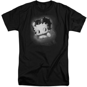 AN OFFCIALLY LICENSED BETTY BOOP VINTAGE STAR MEN'S TALL FIT T-SHIRT BLACK