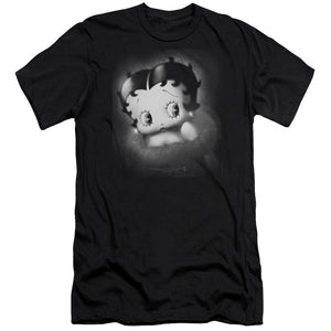 AN OFFCIALLY LICENSED BETTY BOOP VINTAGE STAR MEN'S PREMIUM SLIM FIT T-SHIRT BLACK