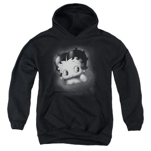 AN OFFCIALLY LICENSED BETTY BOOP VINTAGE STAR YOUTH HOODIE BLACK