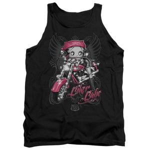 AN OFFCIALLY LICENSED BETTY BOOP BIKER BABE ADULT UNISEX TANK TOP BLACK