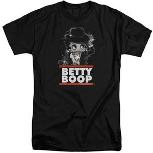 AN OFFCIALLY LICENSED BETTY BOOP BLING BLING BOOP MEN'S TALL FIT T-SHIRT BLACK