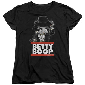AN OFFCIALLY LICENSED BETTY BOOP BLING BLING BOOP WOMEN'S REGULAR FIT T-SHIRT BLACK