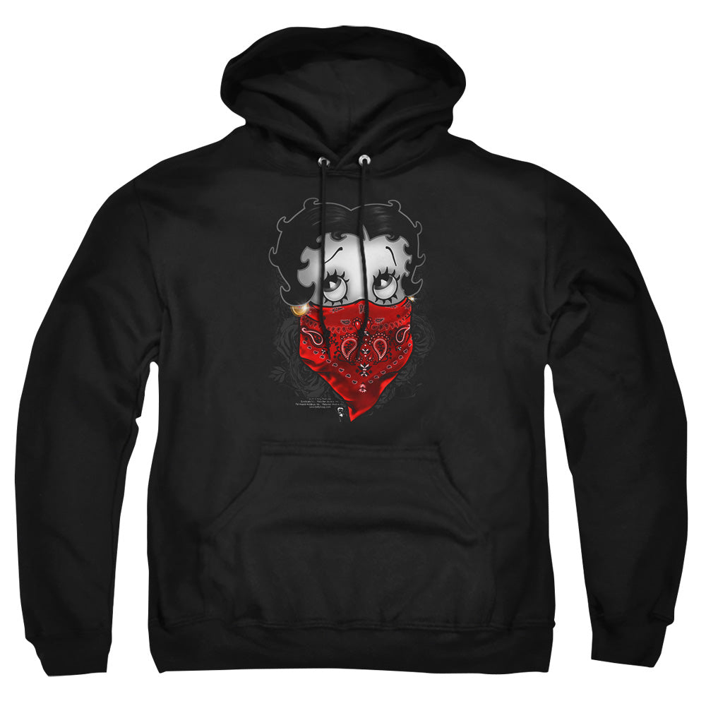 Betty Boop Bandana & Roses Licensed Adult Unisex Hoodie Pullover SM-4X