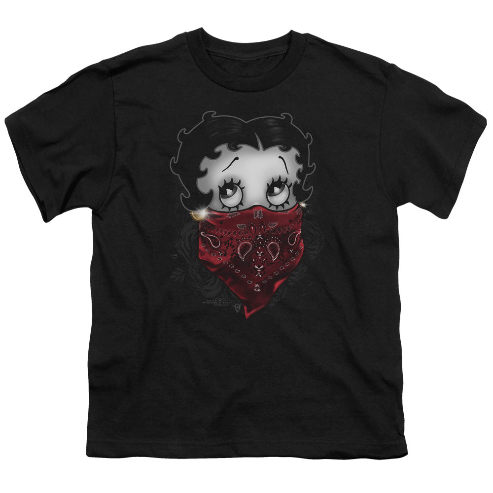 Betty Boop Bandana & Roses Licensed Kid's T-Shirt (Ages 4-7) XS-XL