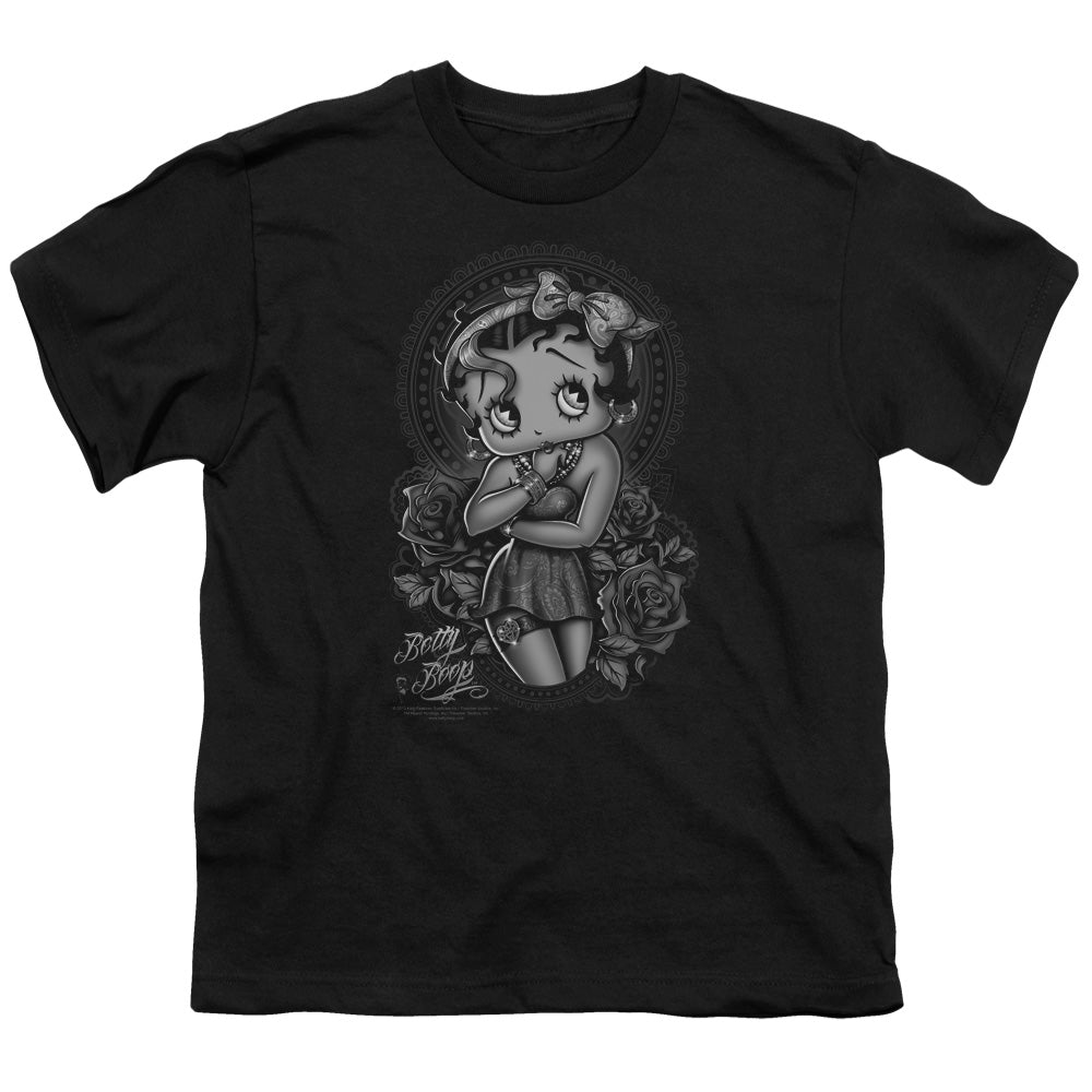 Betty Boop Fashion Roses Licensed Kid's T-Shirt (Ages 4-7) XS-XL