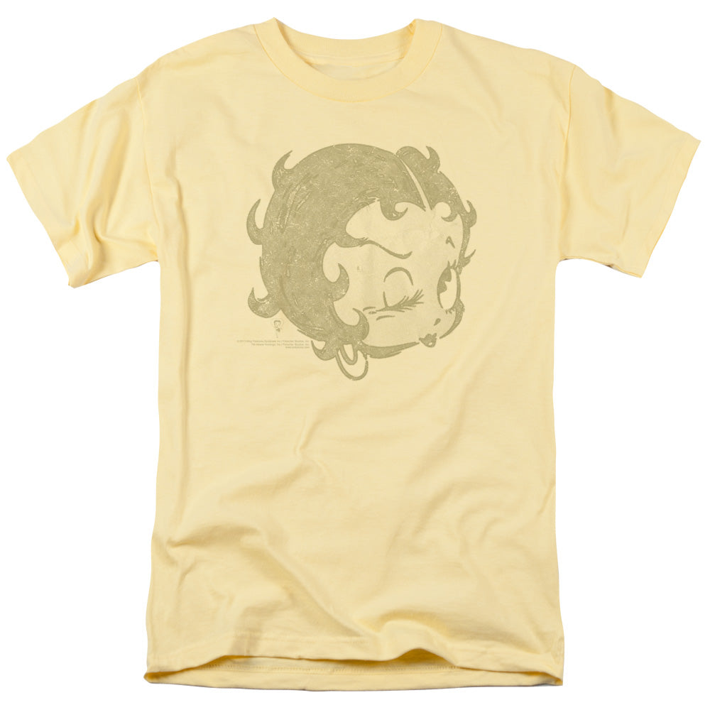 AN OFFCIALLY LICENSED BETTY BOOP HEY THERE MEN'S REGULAR FIT T-SHIRT BANANA