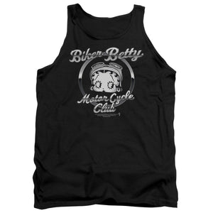 AN OFFCIALLY LICENSED BETTY BOOP CHROMED LOGO ADULT UNISEX TANK TOP BLACK