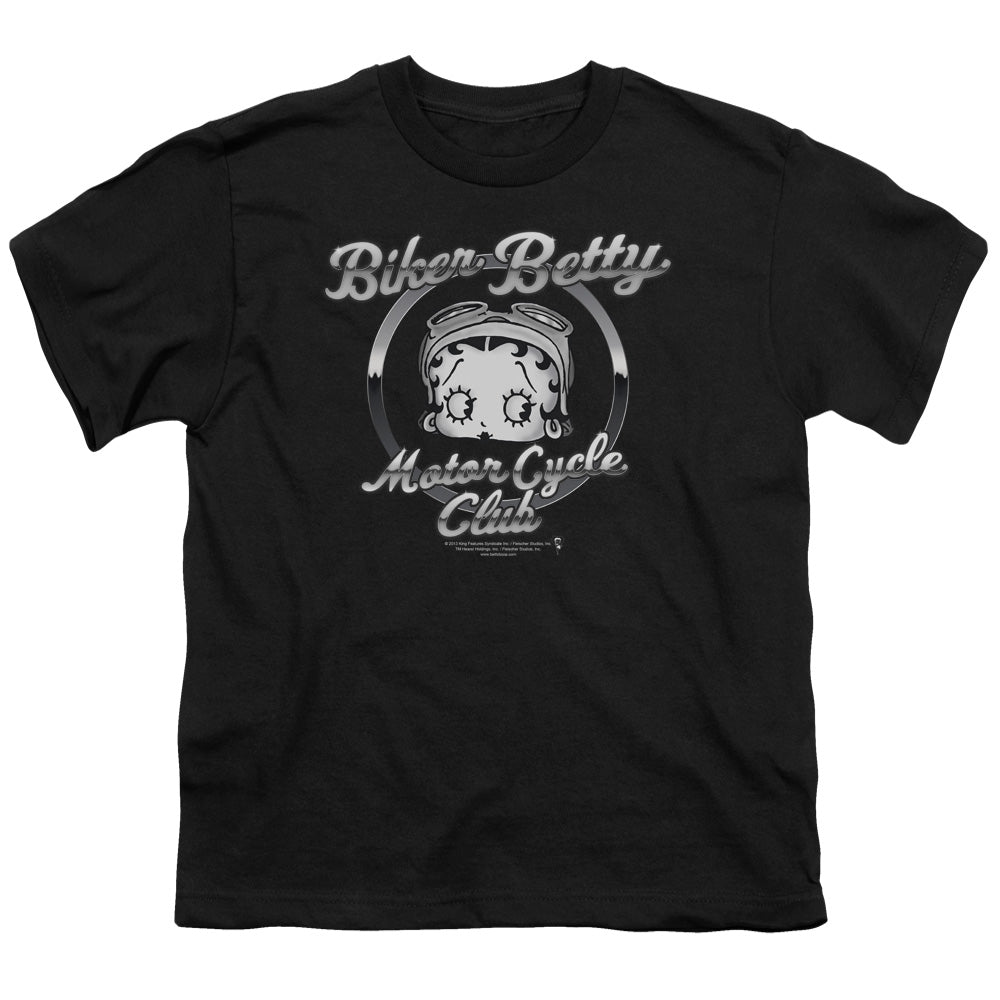 Betty Boop Chromed Logo Licensed Kid's T-Shirt (Ages 4-7) XS-XL