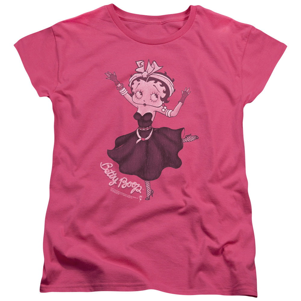 AN OFFCIALLY LICENSED BETTY BOOP GYPSY BETTY WOMEN'S REGULAR FIT T-SHIRT HOT PINK