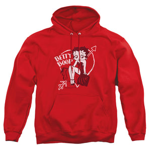 AN OFFCIALLY LICENSED BETTY BOOP LOVER GIRL ADULT UNISEX PULLOVER HOODIE RED