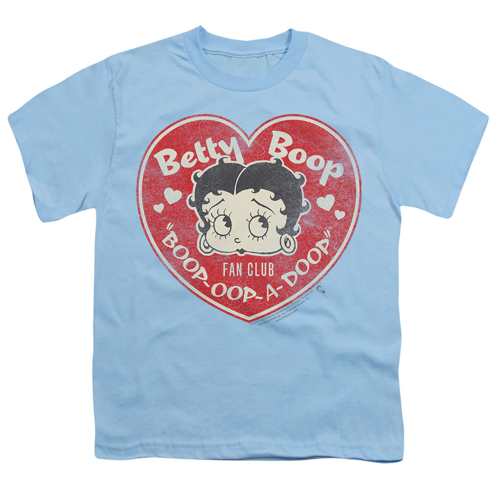 Betty Boop Fan Club Heart Licensed Kid's T-Shirt (Ages 4-7) XS-XL