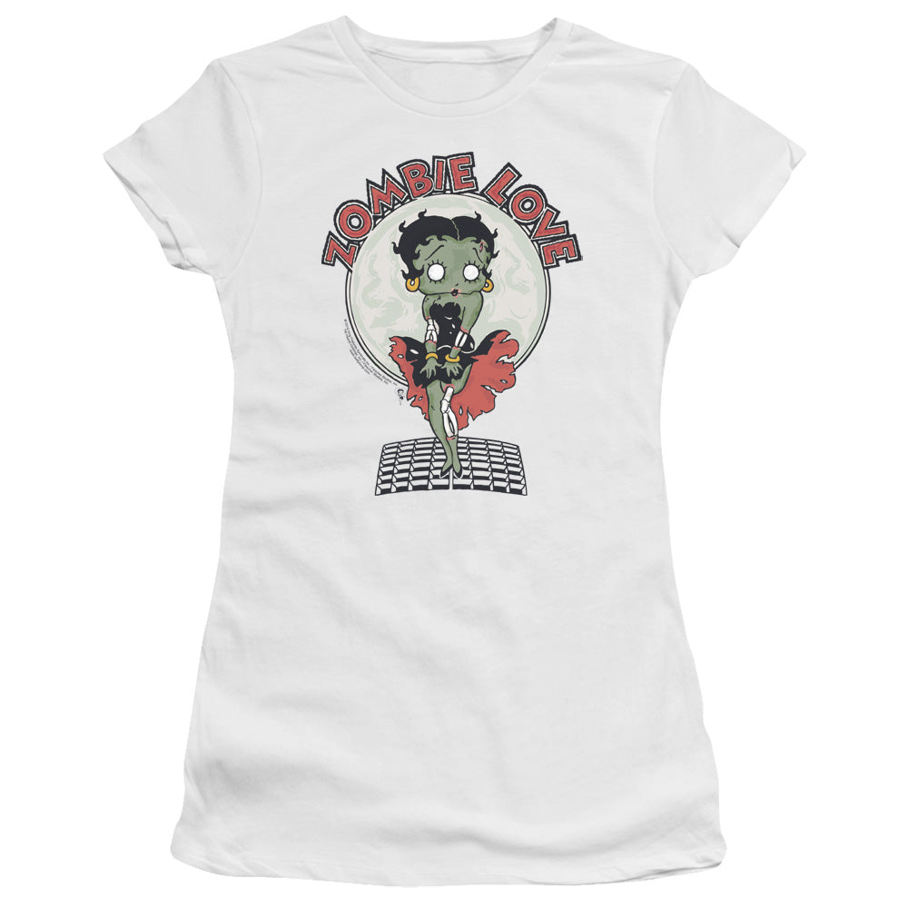Betty Boop Breezy Zombie Love Licensed Women's T-Shirt Juniors LG-2X