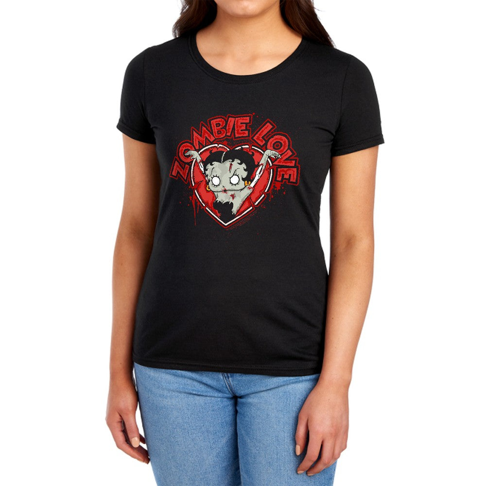 Betty Boop Heart You Forever Licensed Women's T-Shirt Regular Fit SM-2X