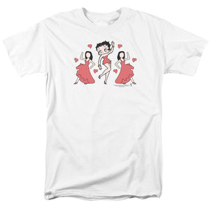 AN OFFCIALLY LICENSED BETTY BOOP BB DANCE MEN'S REGULAR FIT T-SHIRT WHITE