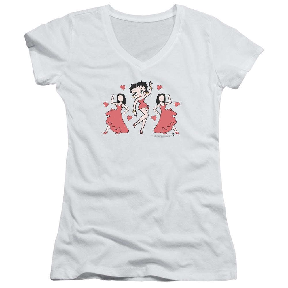 Betty Boop Bb Dance Licensed Women's T-Shirt Juniors V-Neck SM