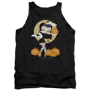 AN OFFCIALLY LICENSED BETTY BOOP VAMP PUMKINS ADULT UNISEX TANK TOP BLACK