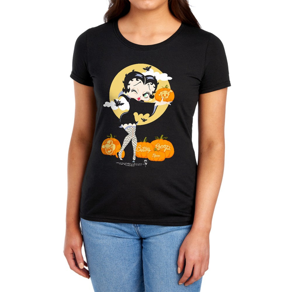 Betty Boop Vamp Pumkins Licensed Women's T-Shirt Regular Fit SM-2X
