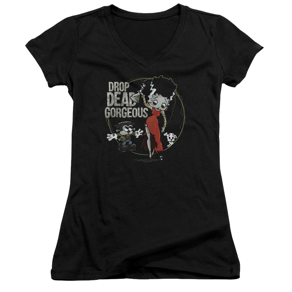 Betty Boop Drop Dead Gorgeous Licensed Women's T-Shirt Juniors V-Neck SM