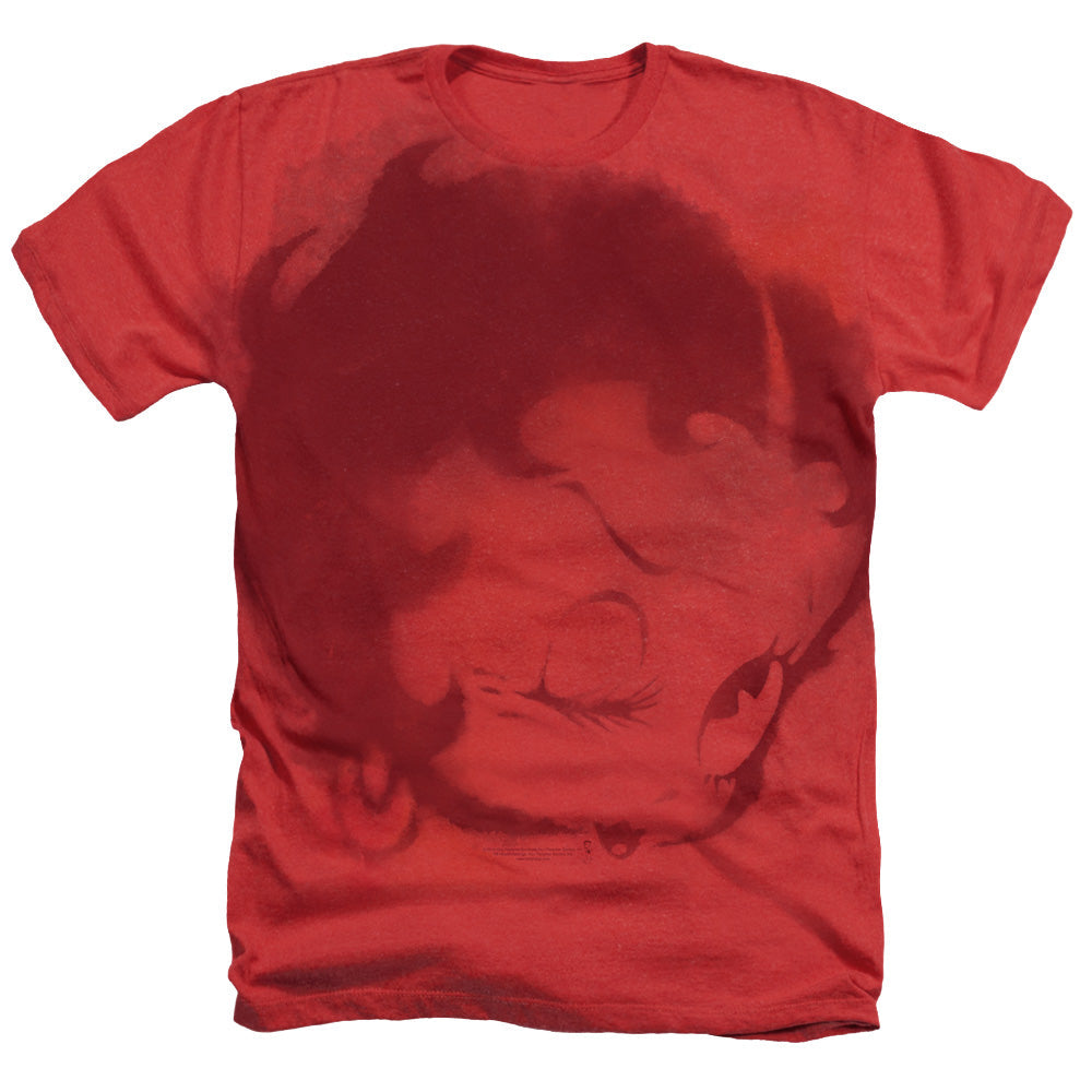 Betty Boop Watercolor Portrait Licensed Adult Unisex All-Over Heather T-Shirt