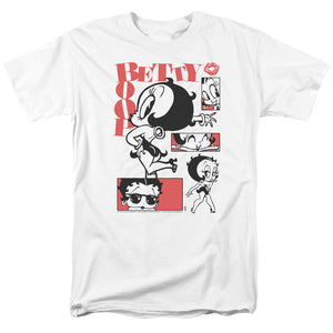 AN OFFCIALLY LICENSED BETTY BOOP STYLIN SNAPS MEN'S REGULAR FIT T-SHIRT WHITE