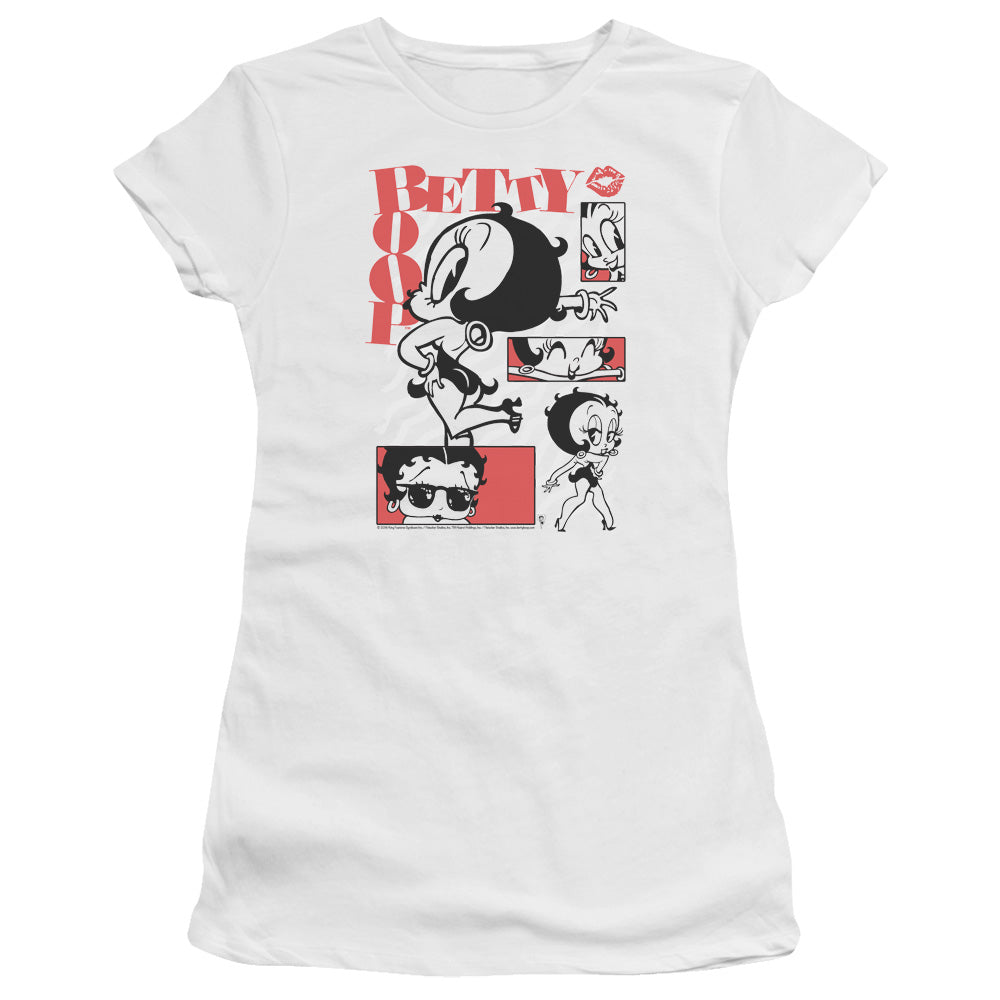 Betty Boop Stylin Snaps Licensed Women's T-Shirt Juniors LG-2X