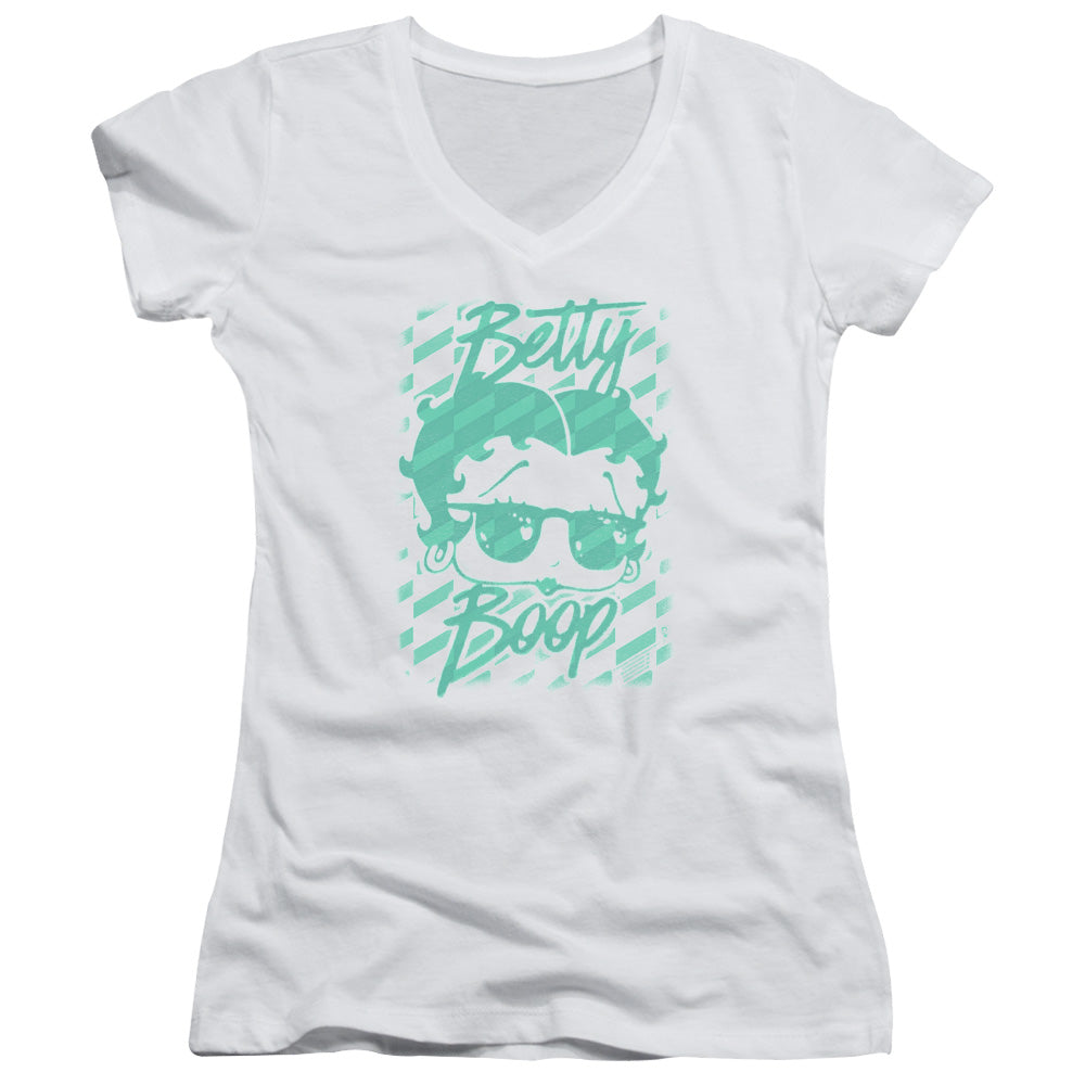 Betty Boop Summer Shades Licensed Women's T-Shirt Juniors V-Neck SM