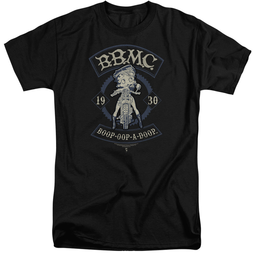 AN OFFCIALLY LICENSED BETTY BOOP B.B.M.C. MEN'S TALL FIT T-SHIRT BLACK