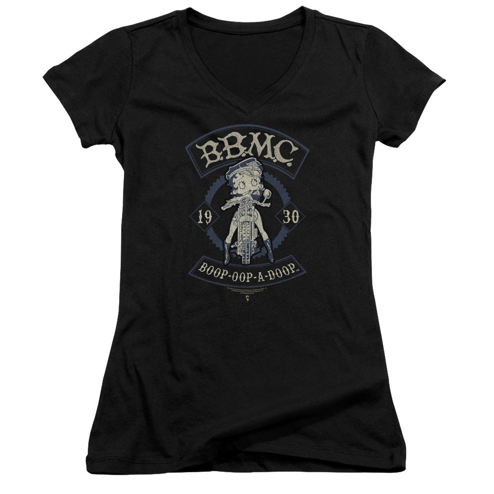 Betty Boop B.B.M.C. Licensed Women's T-Shirt Juniors V-Neck SM