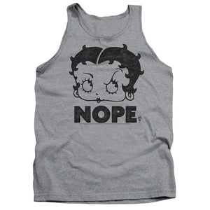 AN OFFCIALLY LICENSED BETTY BOOP BOOP NOPE ADULT UNISEX TANK TOP ATHLETIC HEATHER