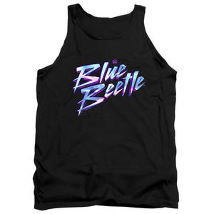 AN OFFCIALLY LICENSED BLUE BEETLE (2023) LOGO ADULT UNISEX TANK TOP BLACK