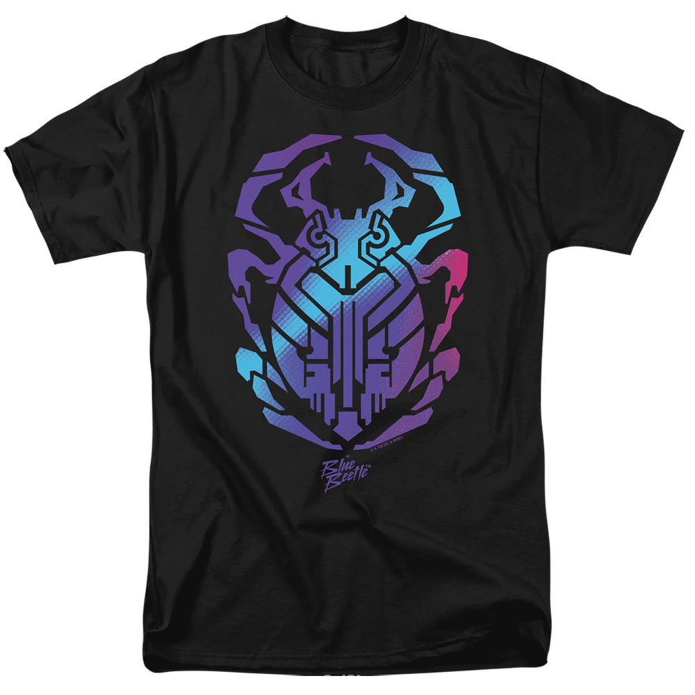 AN OFFCIALLY LICENSED BLUE BEETLE (2023) SCARAB MEN'S REGULAR FIT T-SHIRT BLACK