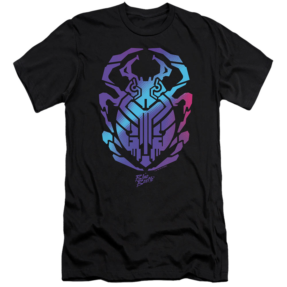 AN OFFCIALLY LICENSED BLUE BEETLE (2023) SCARAB MEN'S PREMIUM SLIM FIT T-SHIRT BLACK