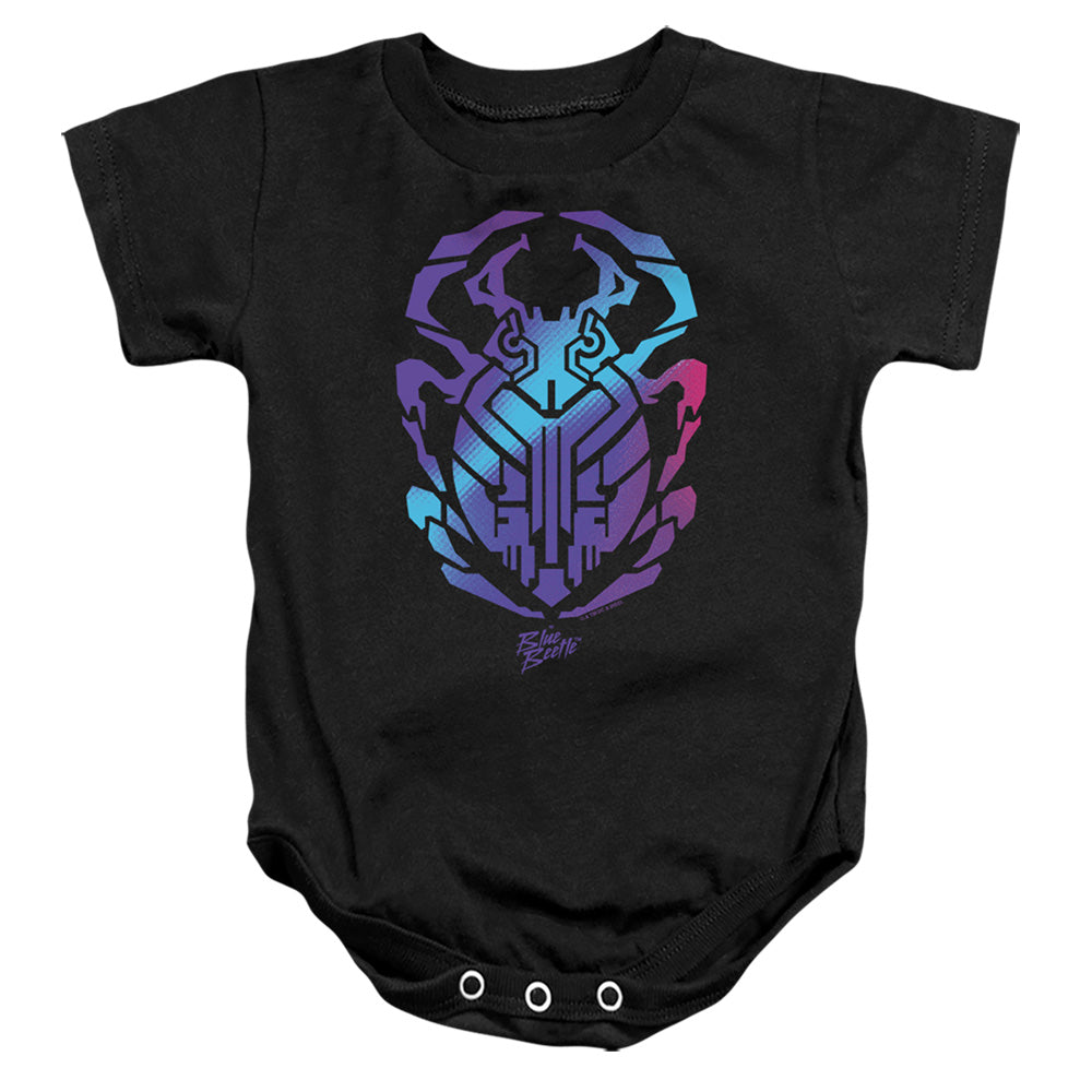 AN OFFCIALLY LICENSED BLUE BEETLE (2023) SCARAB BABY BODYSUIT BLACK