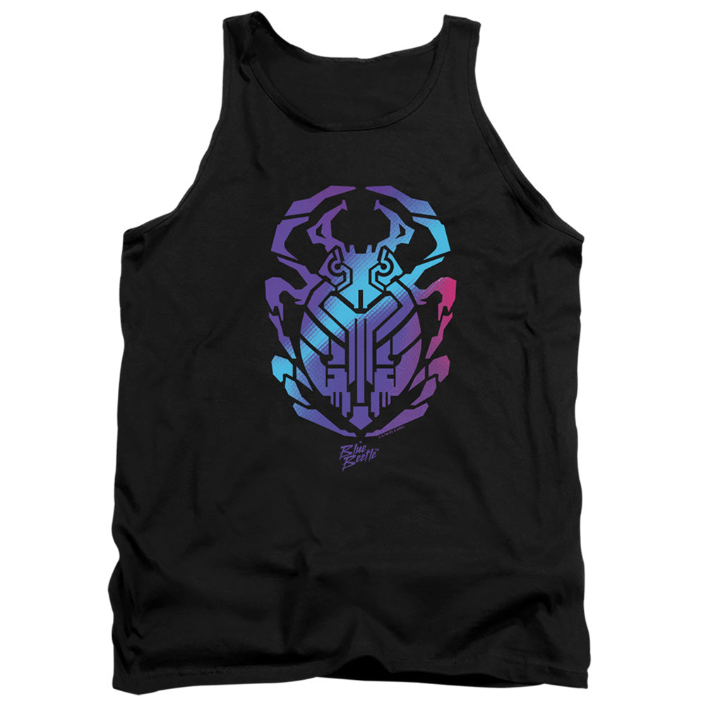 AN OFFCIALLY LICENSED BLUE BEETLE (2023) SCARAB ADULT UNISEX TANK TOP BLACK